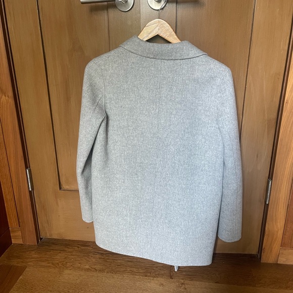 Open Front Coat in Double-Face Wool-Cashmere - Picture 2 of 5